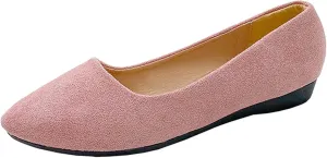 Women's Casual Slip On Comfortable Suede Shoes Low Heel Everyday Walking Footwear for Spring Summer Outfits