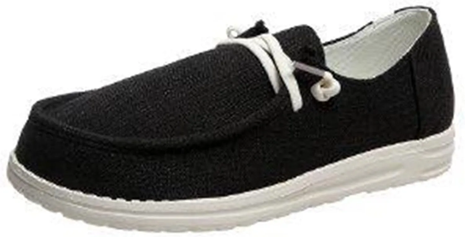 Womens Casual Sneakers Canvas Slip-On Christmas Print Comfort Casual Lace Up Low Cut Basketball Shoes for Women