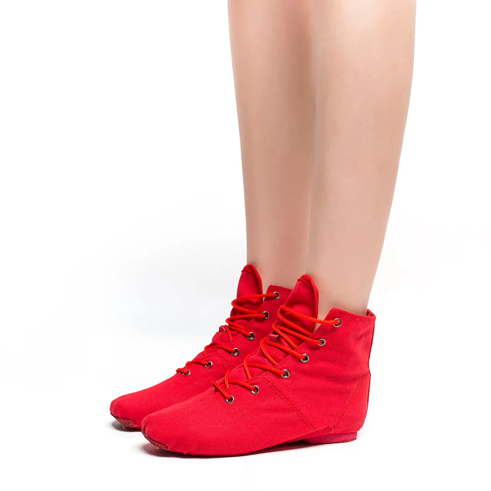 Women's Lace-up Jazz Dance Boots Halloween Pirate Boots Character Shoes