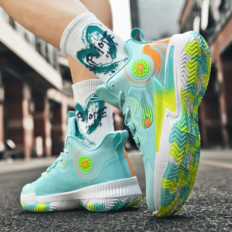 Womens Mens Basketball Shoes Lightweight Fashion Breathable Comfortable Non Slip Sport Indoor Outdoor Volleyball Sneakers for Unisex