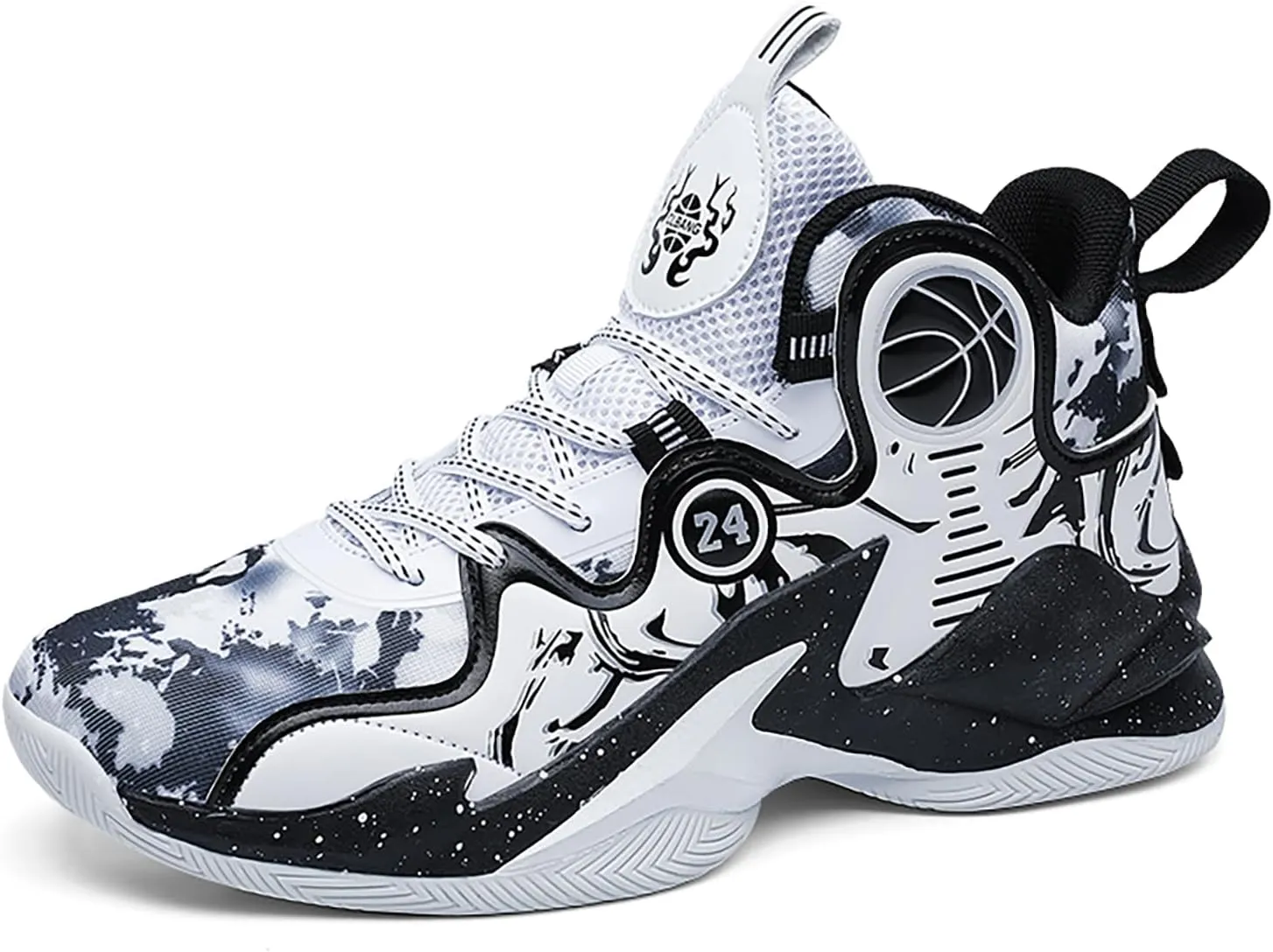 Women's Men's Basketball Shoes No-Slip Breathable Outdoor Shoes Fashion Graffiti Training Shoes