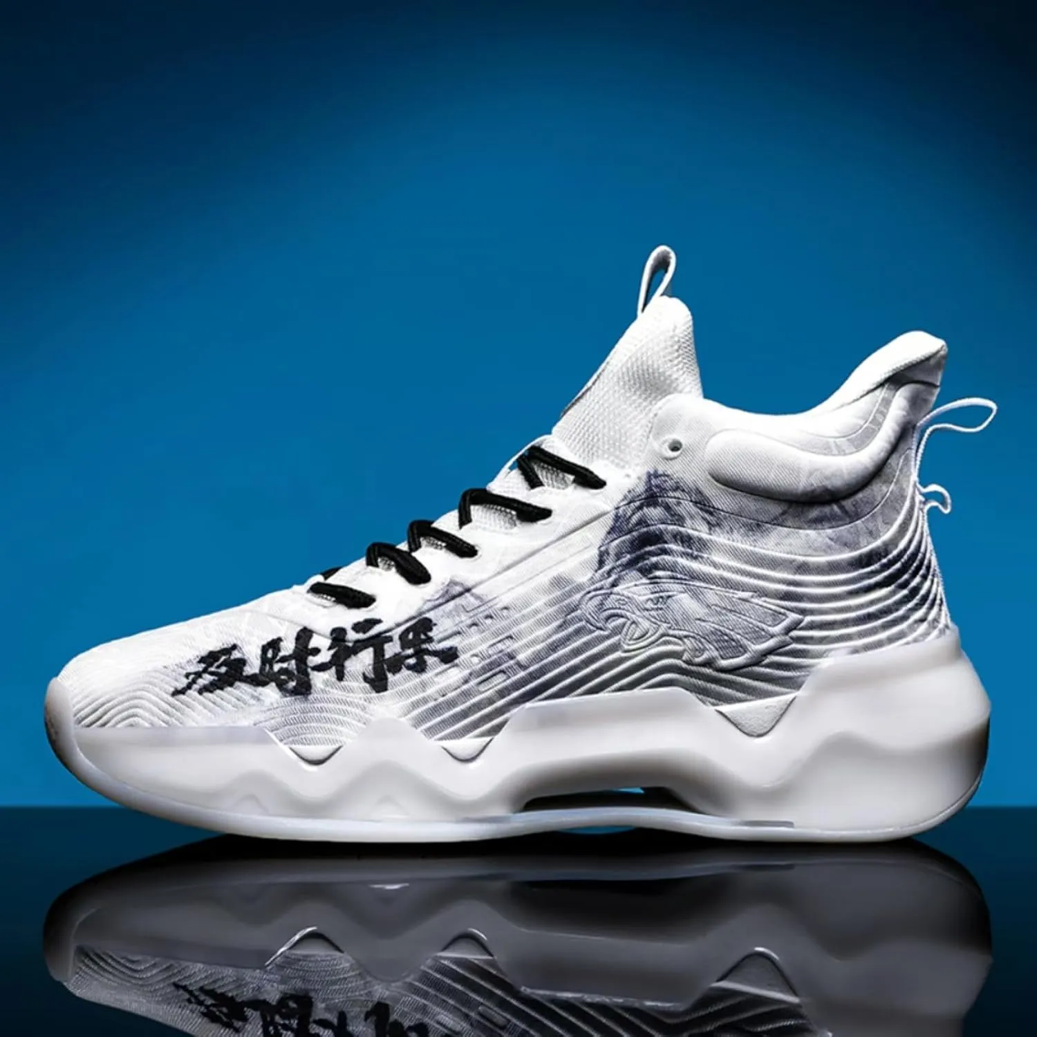 Womens Noctilucent Colorful Painting Basketball Shoes Casual Fashion High Top Lace Up Running Sneakers Tennis Outdoor Sport Shoes