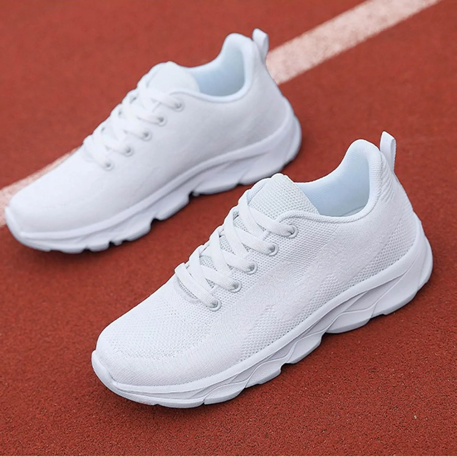 Women's Non Slip Comfortable Fashion Sneakers Lightweight Casual Sneakers for Gym Travel Work Soft Woven Shoe