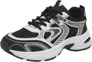 Womens Running Shoes Summer Breathable Lightweigt Cushioned Sneakers,Comfy Walking Shoes with Arch Support,Non Slip Thick Sole High Increasing Sneaker for Women Summer Workout Shoe Outdoor Hiking Gym