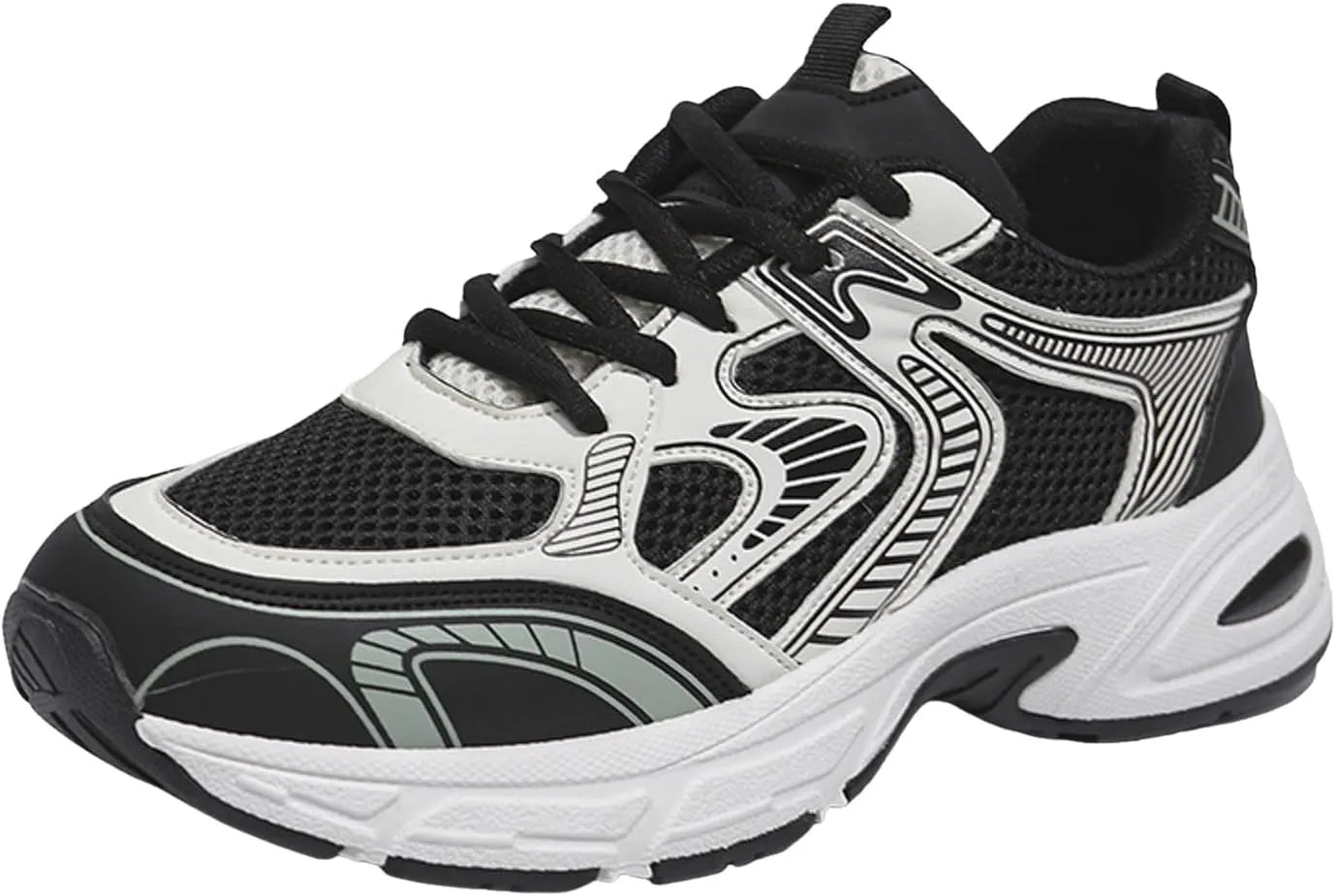 Womens Running Shoes Summer Breathable Lightweigt Cushioned Sneakers,Comfy Walking Shoes with Arch Support,Non Slip Thick Sole High Increasing Sneaker for Women Summer Workout Shoe Outdoor Hiking Gym