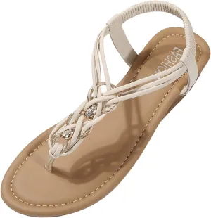 Women's Summer Casual Comfortable Mid Heel Sandals Slip On Flip Flops For Beach Vacation Walking Dating Work Pure Color Toe Post Design