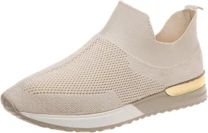 Women's Walking Shoes Ladies Fashion Solid Color Breathable Mesh Knitted Flat Casual Sports Shoes Sneakers Women