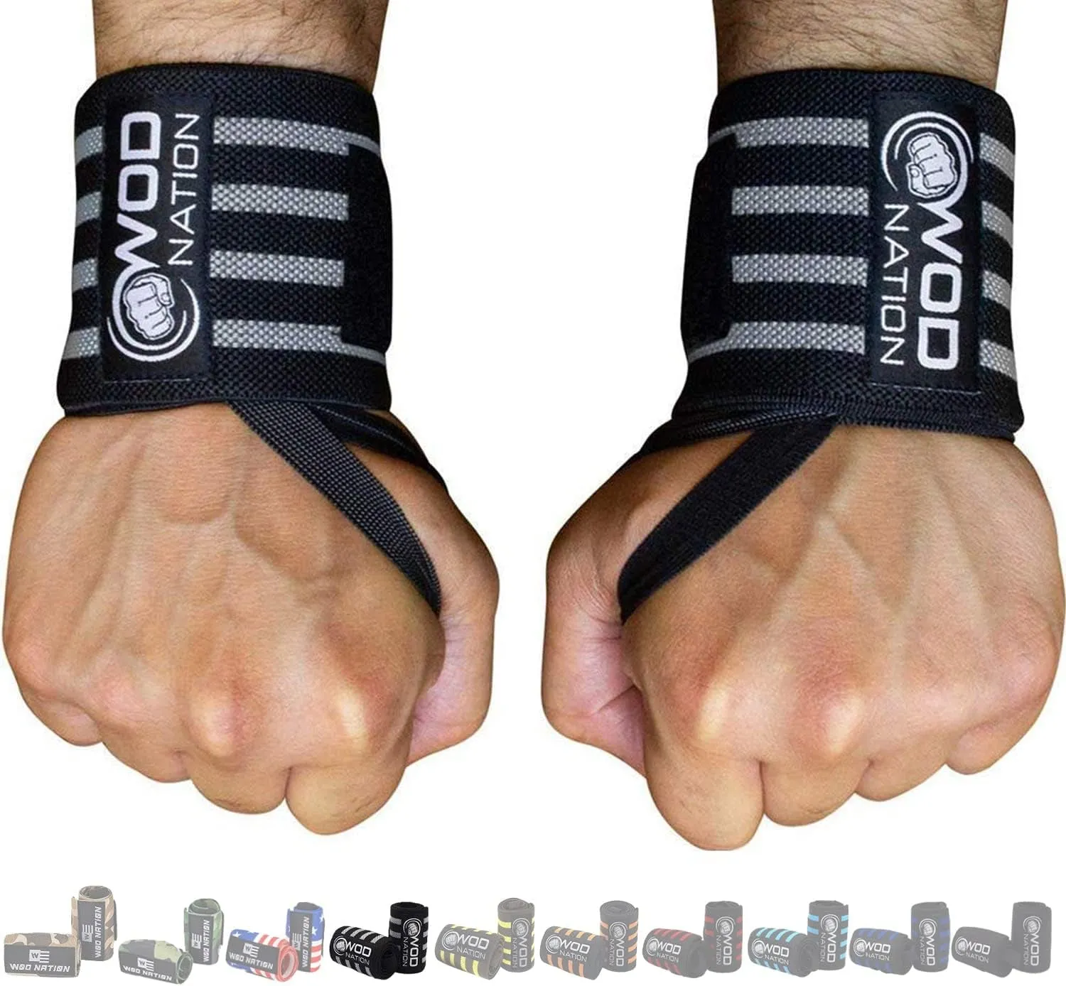 Wrist Wraps for Weightlifting, Professional Gym Wrist Straps W/Thumb Loop, Wrist Wraps for Men & Women, Wrist Support Wraps for Strength Training, Powerlifting & Bodybuilding