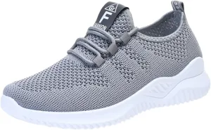 ZSpzx Comfy Sneakers for Women Arch Support Breathable Mesh Knit Air Cushioned Walking Shoes Non Slip Jogging Tennis Sneaker Lightweight Plantar Fasciitis Footwear for Gym Travel Daily Wear