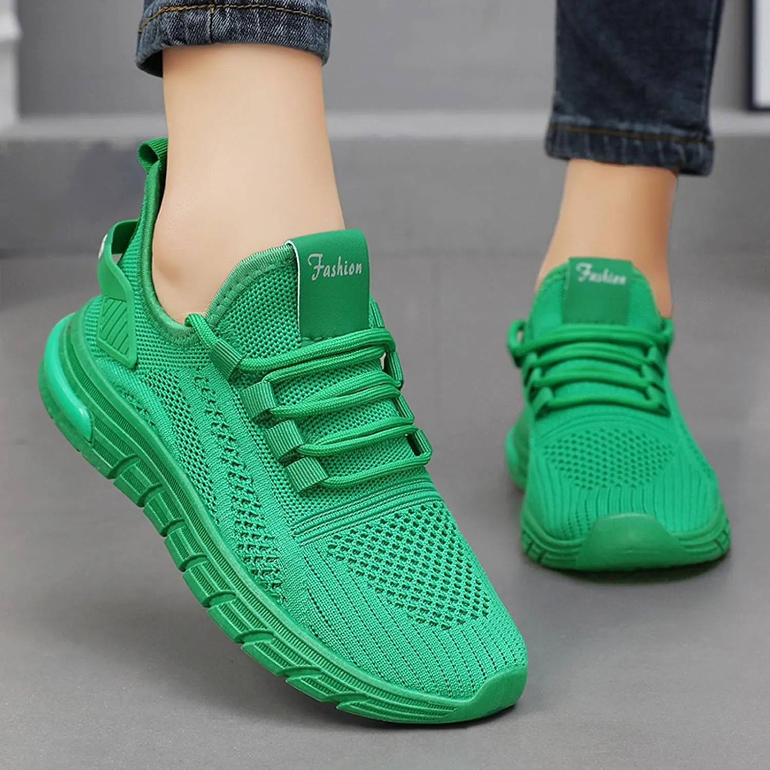 ZSpzx Orthopedic Sneakers for Women Air Cushioned Lace Up Fashion Casual Canvas Shoes Comfortable Lightweight Flats Breathable Padded Insole Slip on Tennis Boat Shoes with Arch Support