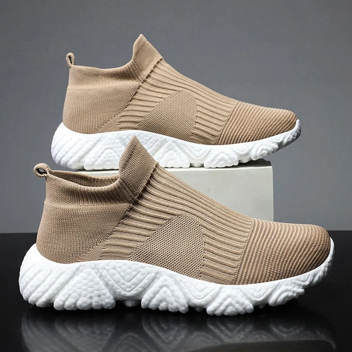 ZSpzx Sneakers for Women Air Cushioned Padded Insole Slip on Walking Casual Shoes Arch Support Orthopedic Breathable Workout Shoe Arch Support Jogging Tennis Sneaker for Gym Travel Daily Wear